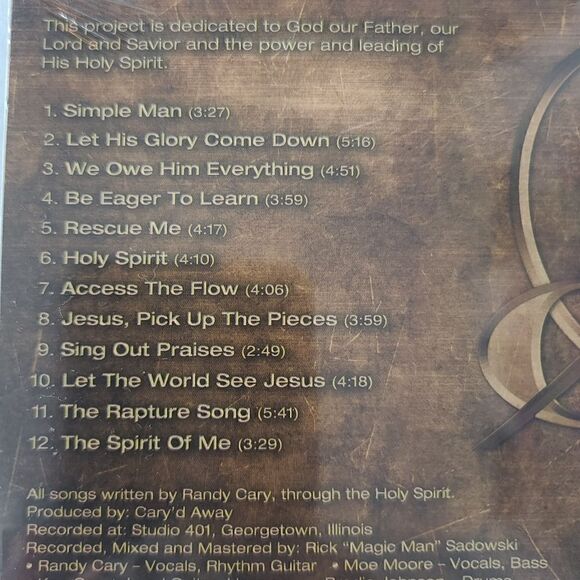 Cary'd Away The Spirit of Him Christian Music CD Religious Jesus Spiritual Gospe - Picture 4 of 4
